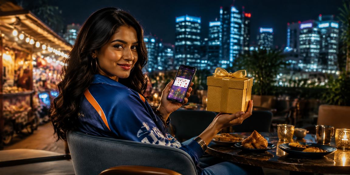 Night market scene with cricket betting vibrant